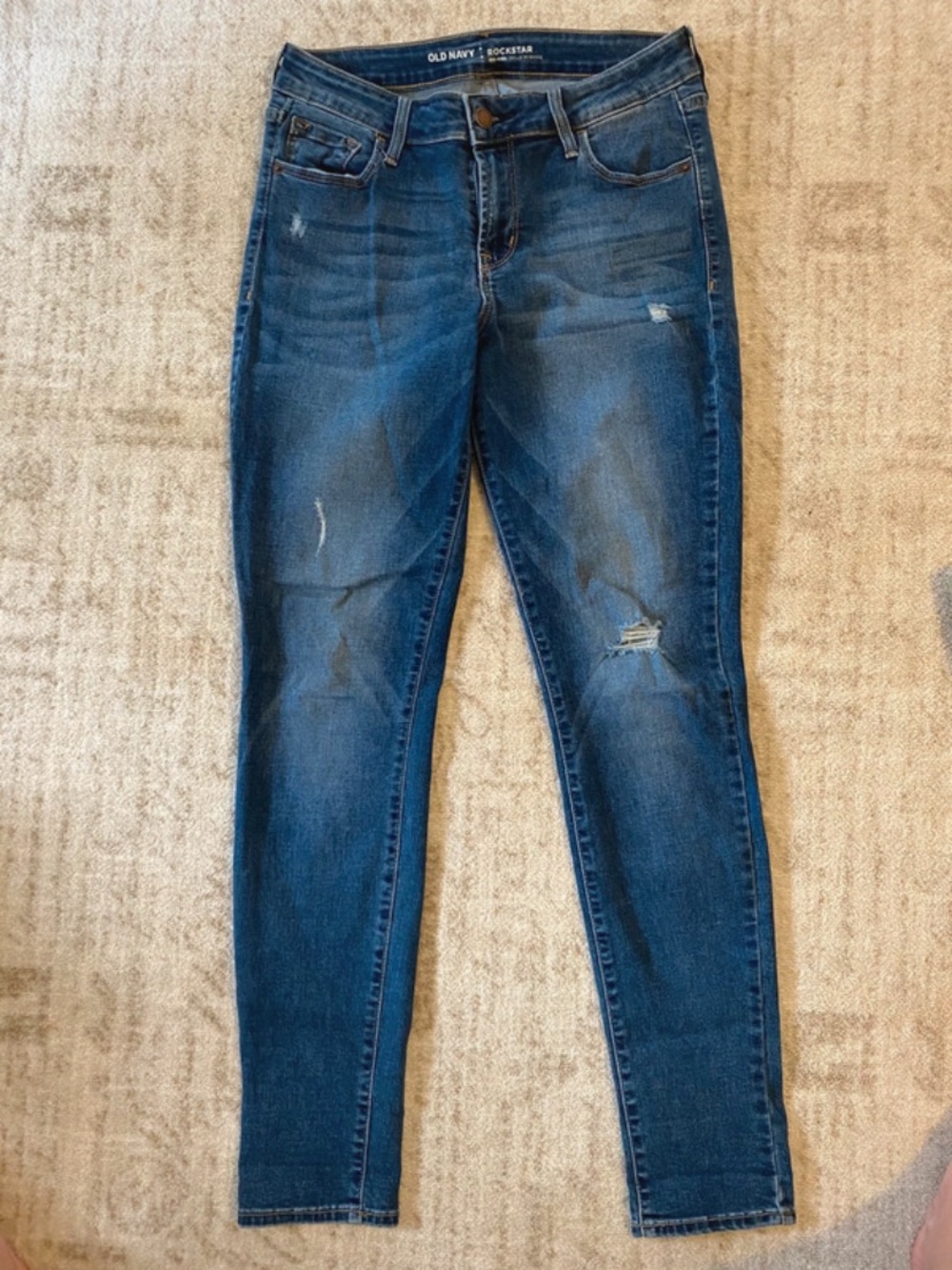 Old Navy Rockstar Skinny Jeans in dark blue wash